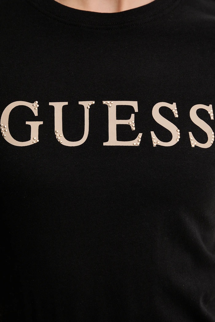 Guess tricou din bumbac CLELIA V5BI10.I3Z14 negru