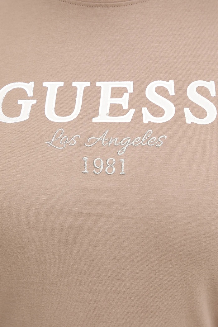 T-shirt bawełniany BIBIA Guess beżowy V5BI15.KA260
