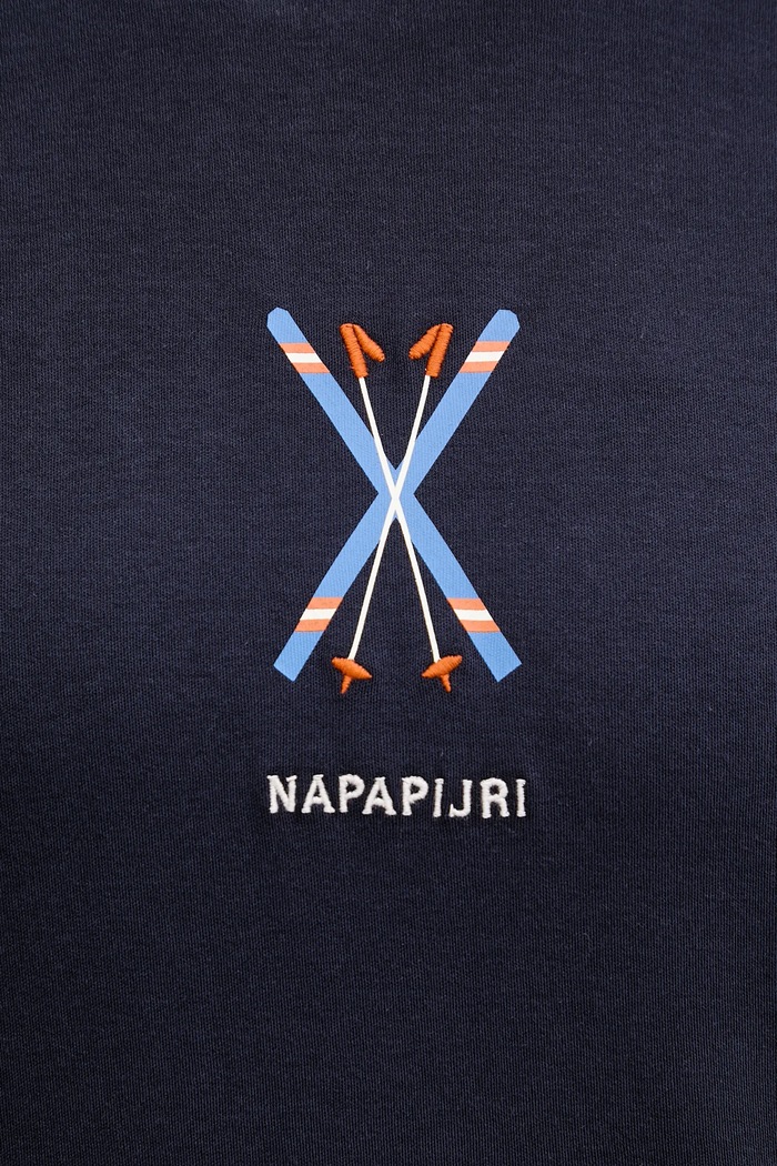 Βαμβακερό μπλουζάκι Napapijri S-Irto NP0A88SO1761 σκούρο μπλε