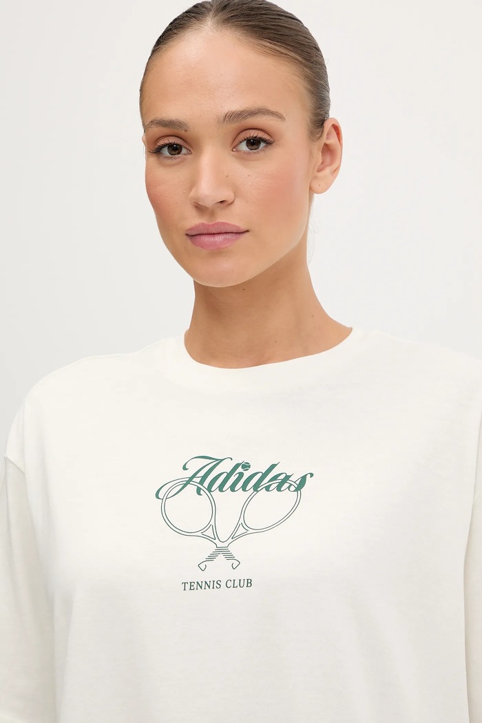 adidas t-shirt bawełniany Country Club Graphic T-Shirt beżowy KB2491