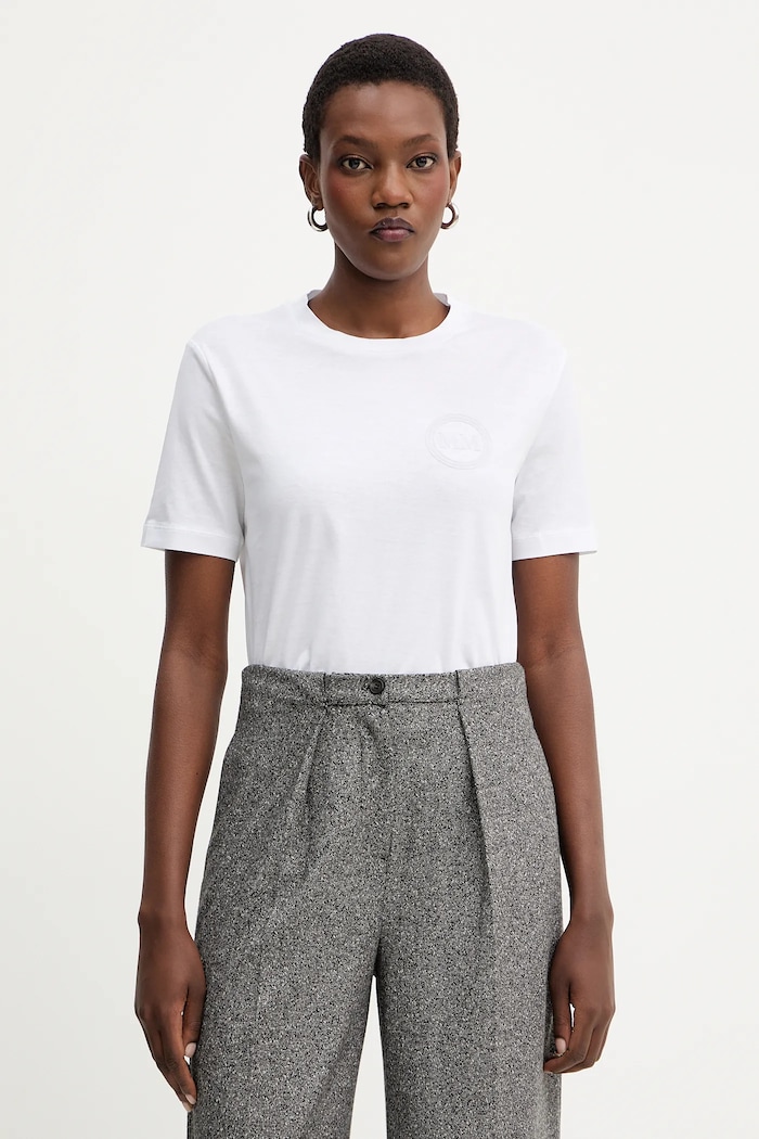 Памучна тениска MM by Max Mara GATTONI щампа бял 2526946058600