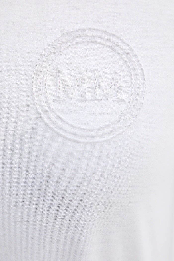 Памучна тениска MM by Max Mara GATTONI 2526946058600 бял