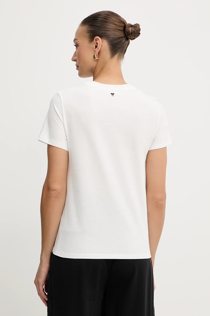 Oblečenie Bavlnené tričko Weekend Max Mara GUGLIA 2525976031600 biela
