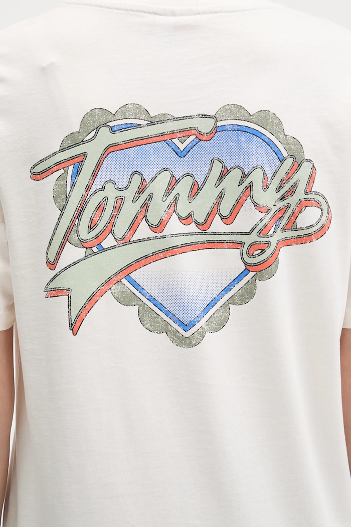 Памучна тениска Tommy Jeans DW0DW21524 бежов