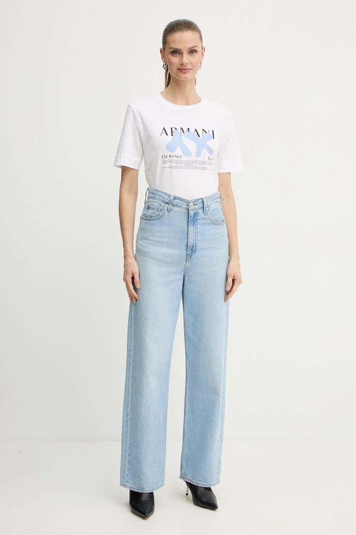 Bavlnené tričko Armani Exchange XW001348.AF17172 biela AW25