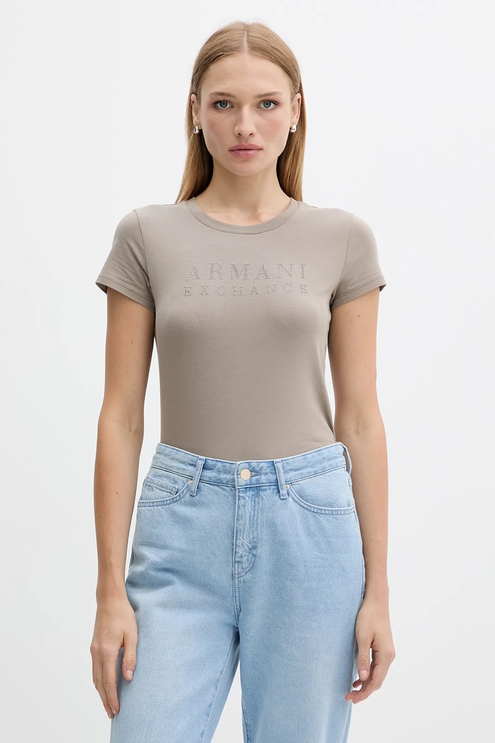 Tričko Armani Exchange nášivka zelená XW001349.AF17173