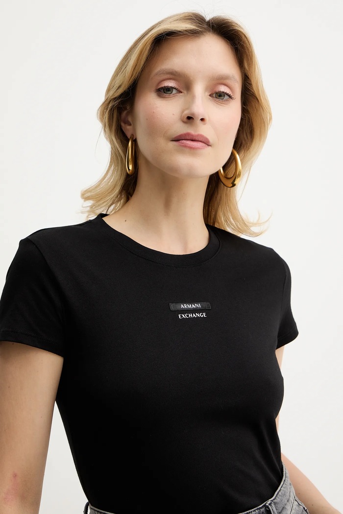 Armani Exchange t-shirt bawełniany czarny XW001369.AF10356