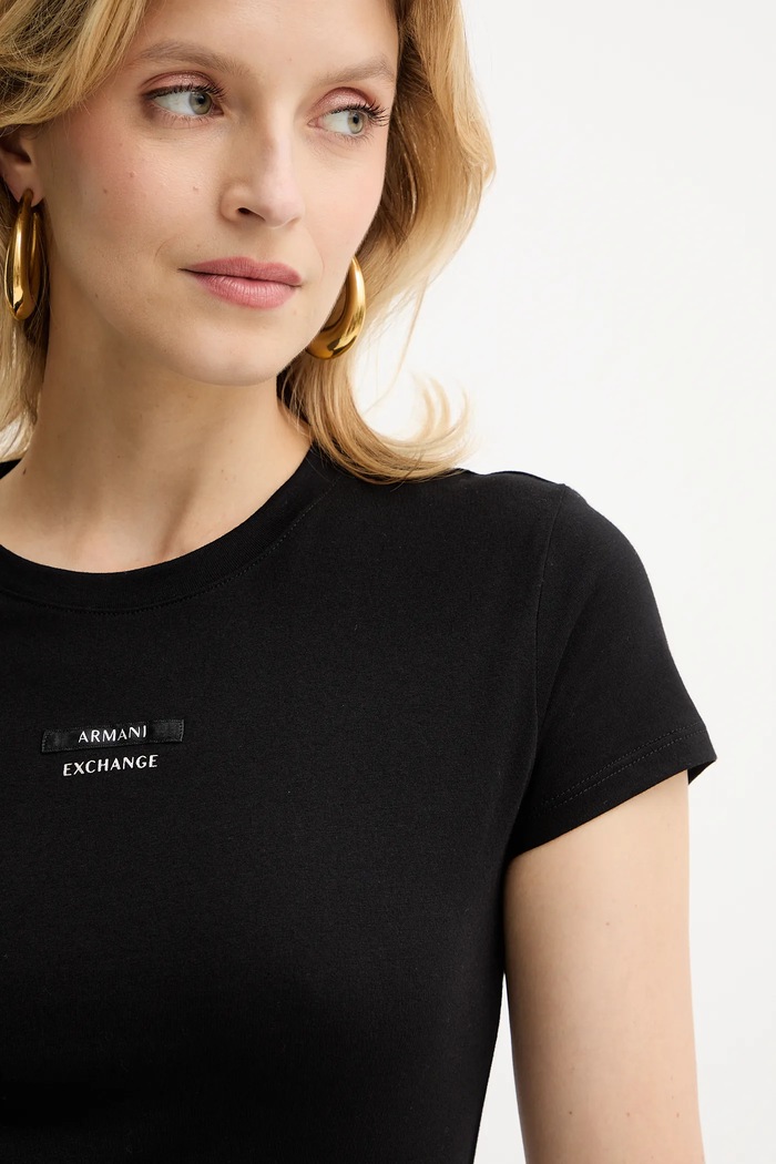 Armani Exchange t-shirt bawełniany XW001369.AF10356 czarny