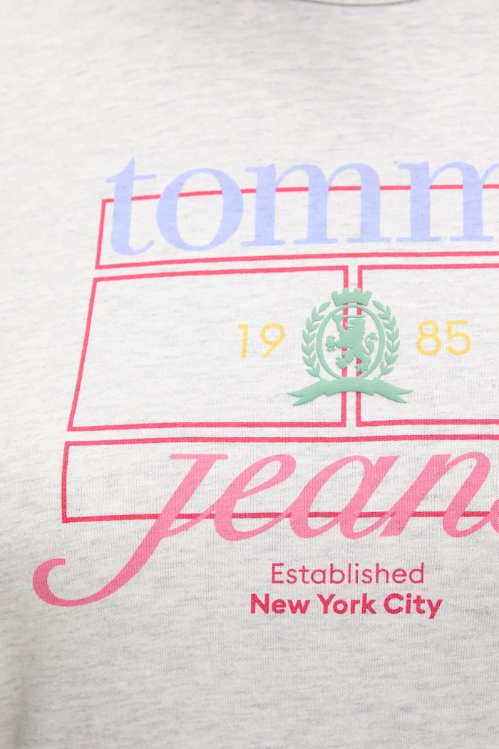 Памучна тениска Tommy Jeans DW0DW21533 сив