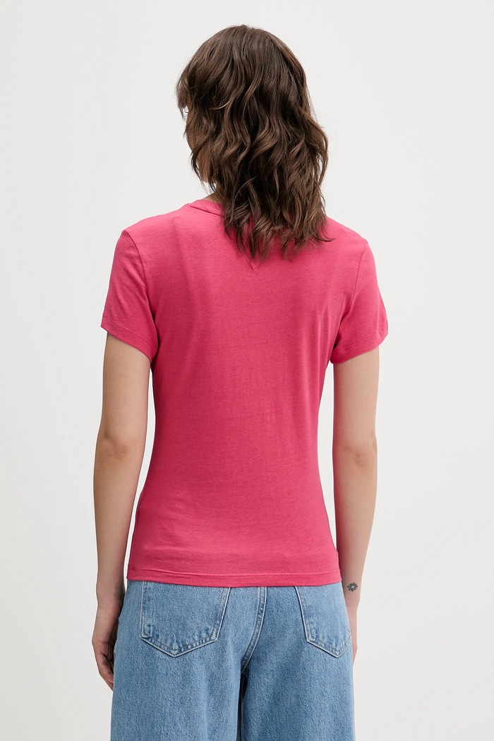 Ρούχα Μπλουζάκι Tommy Jeans DW0DW21542 ροζ
