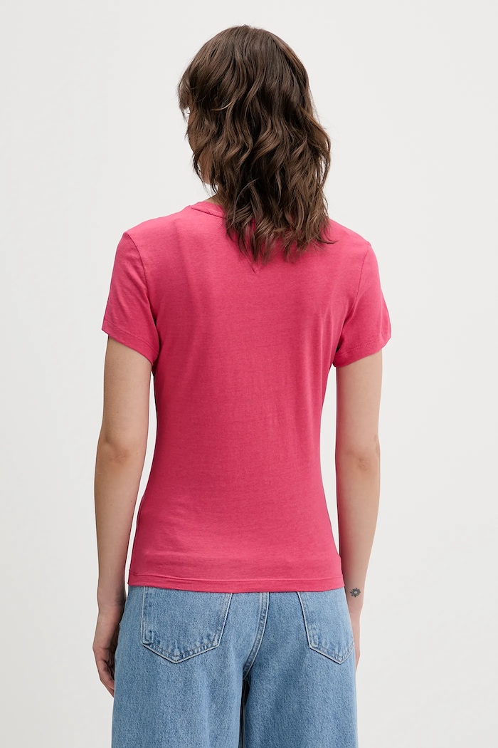 Ρούχα Μπλουζάκι Tommy Jeans DW0DW21542 ροζ