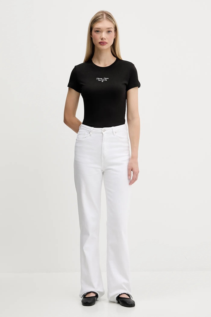 Tričko Tommy Jeans DW0DW21542 černá AW25