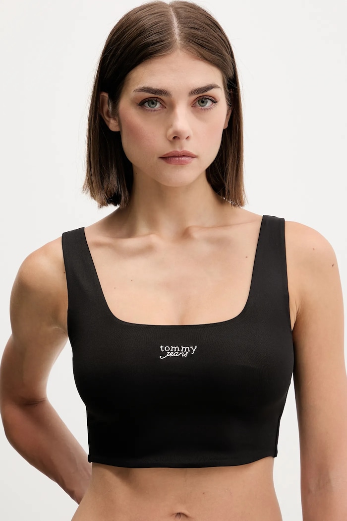 Top Tommy Jeans čierna DW0DW21564