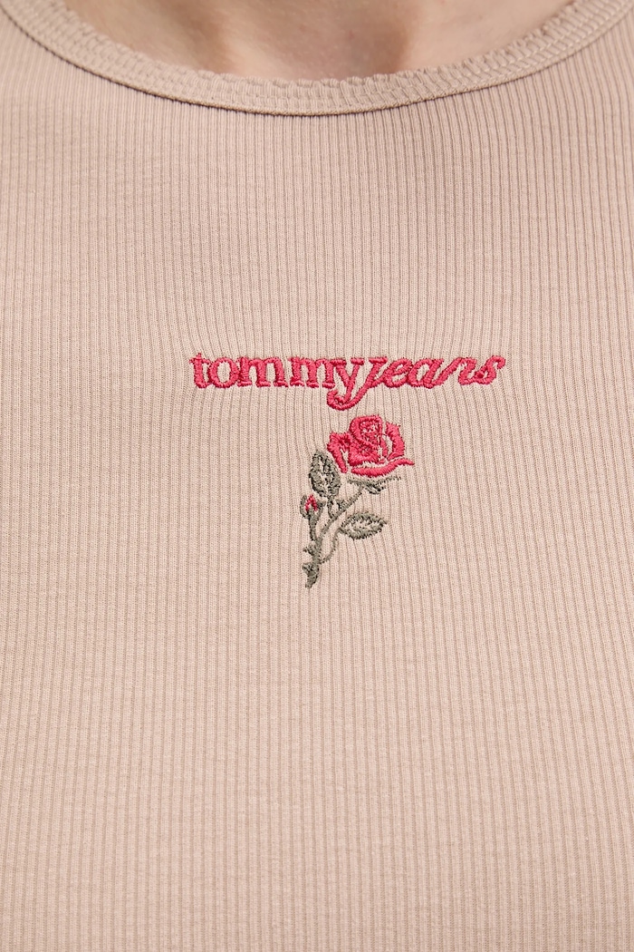 Tommy Jeans t-shirt DW0DW21787 bézs