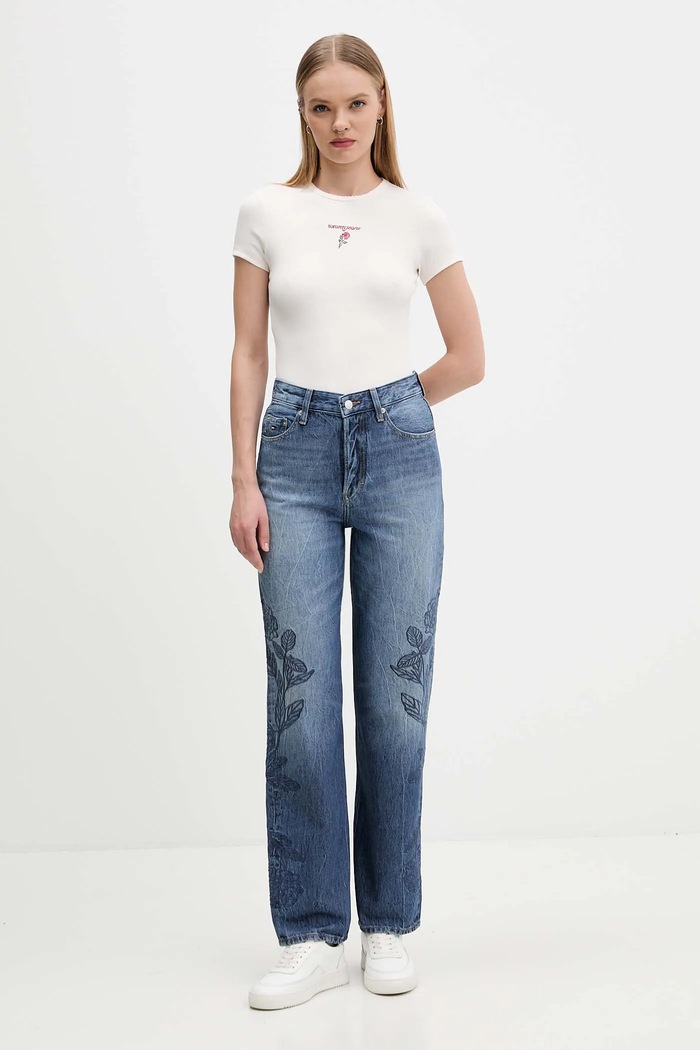Tričko Tommy Jeans DW0DW21787 béžová AW25