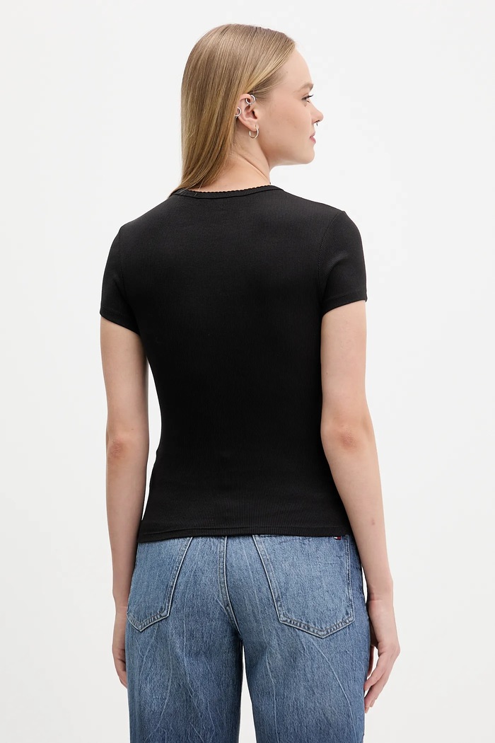Oblečenie Tričko Tommy Jeans DW0DW21787 čierna