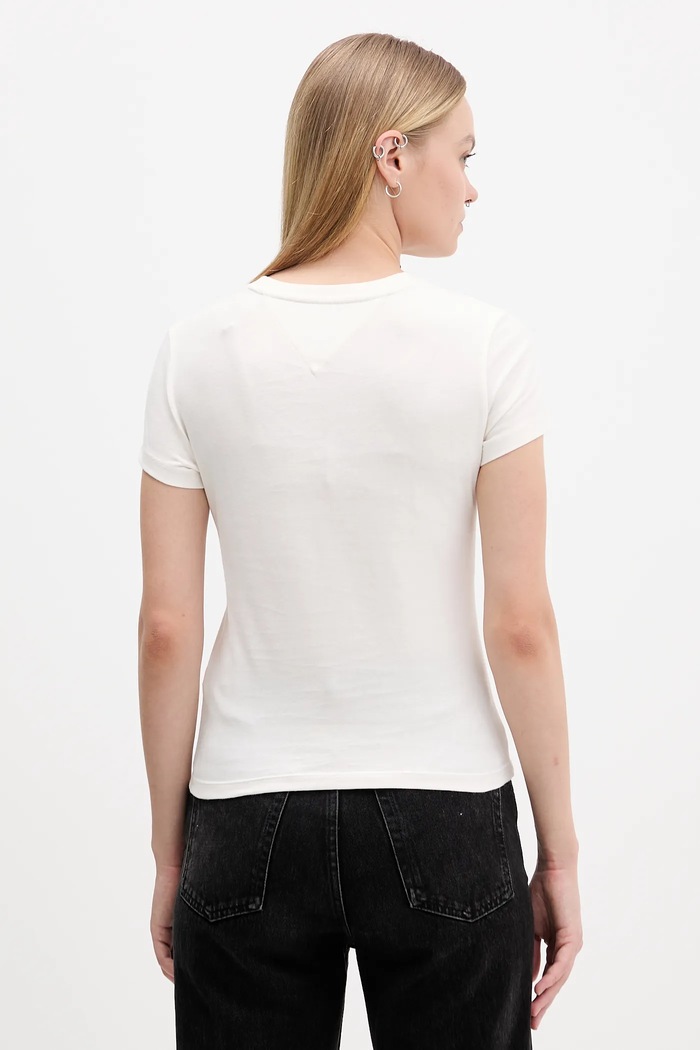 Odzież Tommy Jeans t-shirt bawełniany DW0DW21788 beżowy