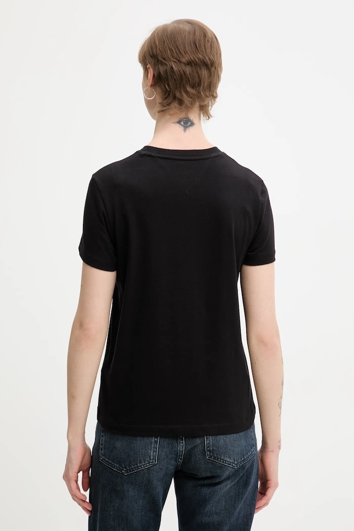 Oblečenie Bavlnené tričko Tommy Jeans DW0DW21965 čierna