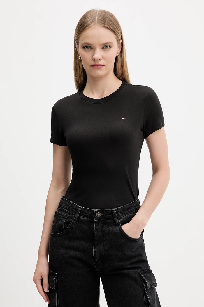 Bavlnené tričko Tommy Jeans 3-pak DW0DW22175 ružová SS26