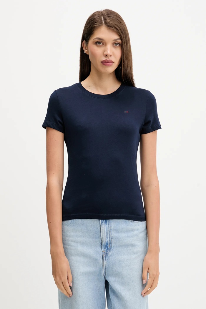 Oblečenie Bavlnené tričko Tommy Jeans 3-pak DW0DW22175 tmavomodrá