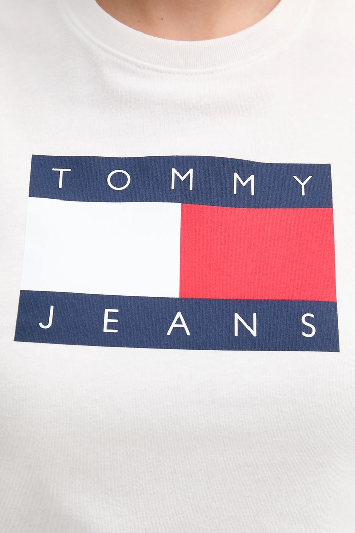 Tommy Jeans tricou pentru femei din bumbac alb DW0DW22562