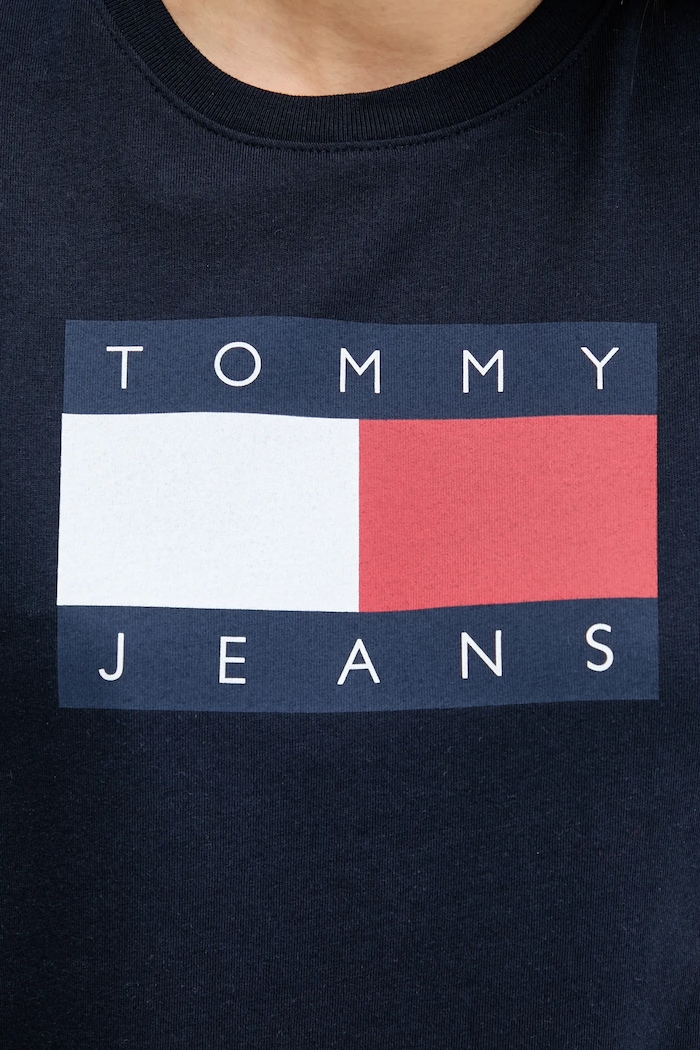 Tommy Jeans tricou pentru femei din bumbac DW0DW22562 bleumarin