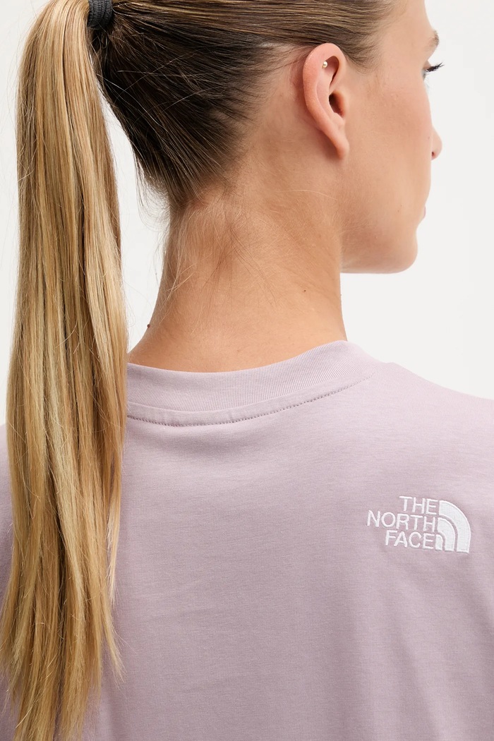 T-shirt bawełniany Essential The North Face różowy NF0A87NQD2Q1