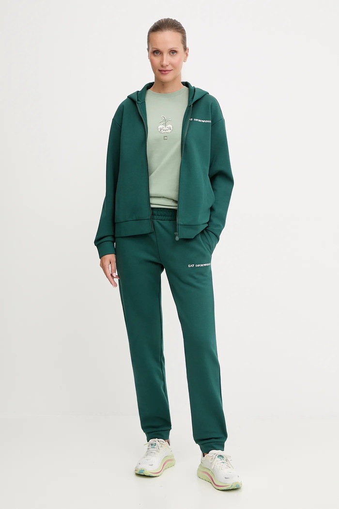 Памучна тениска The North Face Connect Relaxed NF0A8E41BQ11 зелен AW25