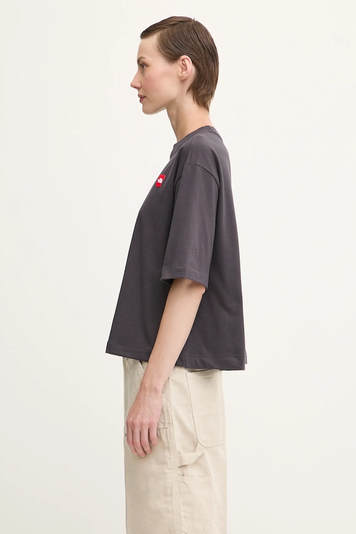 Βαμβακερό μπλουζάκι The North Face Redbox NF0A8EG60SA1 γκρί AW25