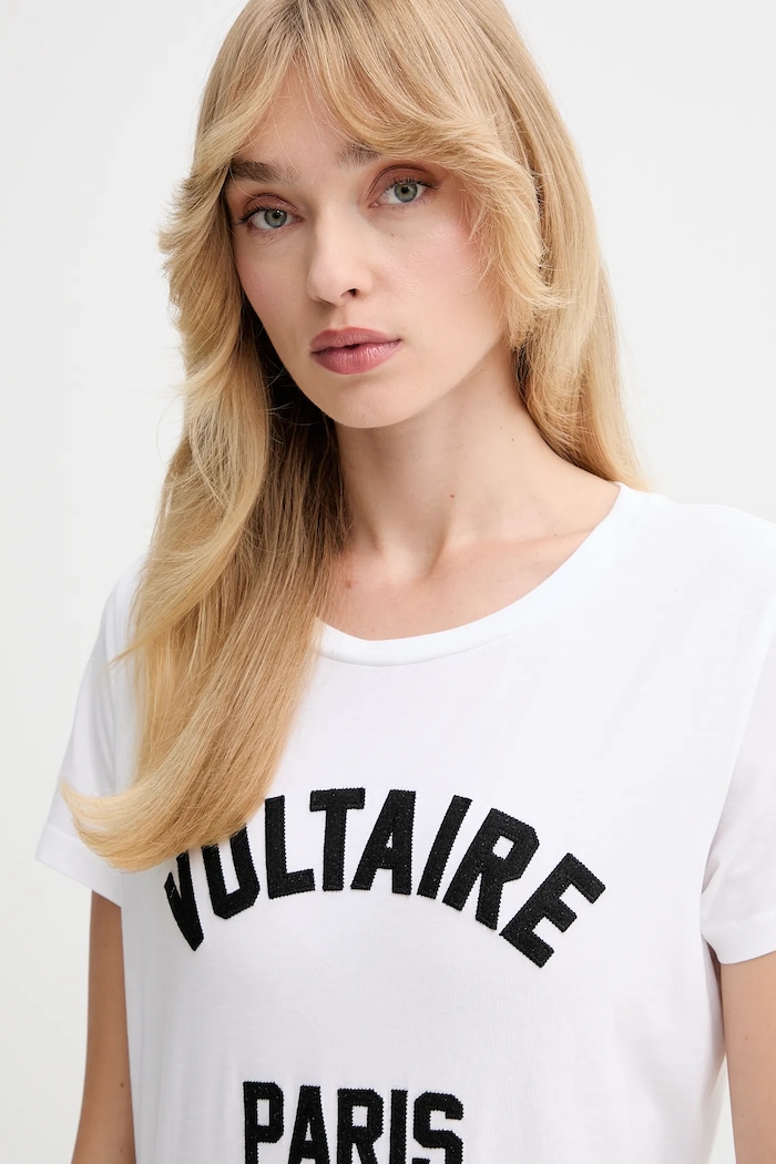Bavlnené tričko ZADIG&VOLTAIRE biela JWTS02837