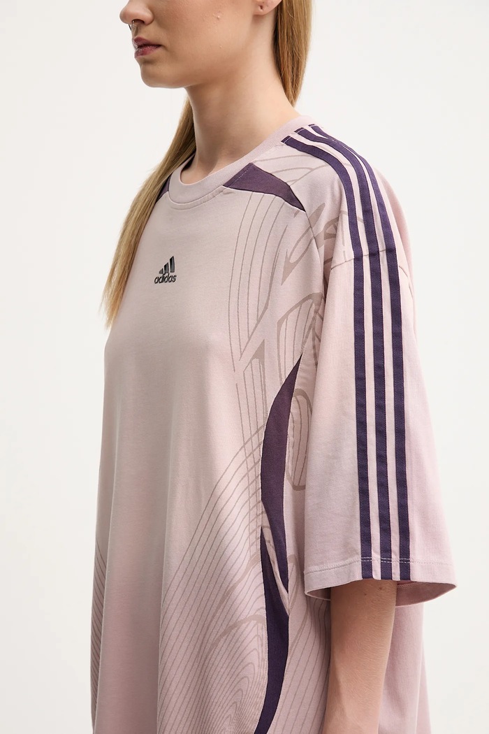 adidas Originals t-shirt bawełniany Oversized Tee różowy KE9808