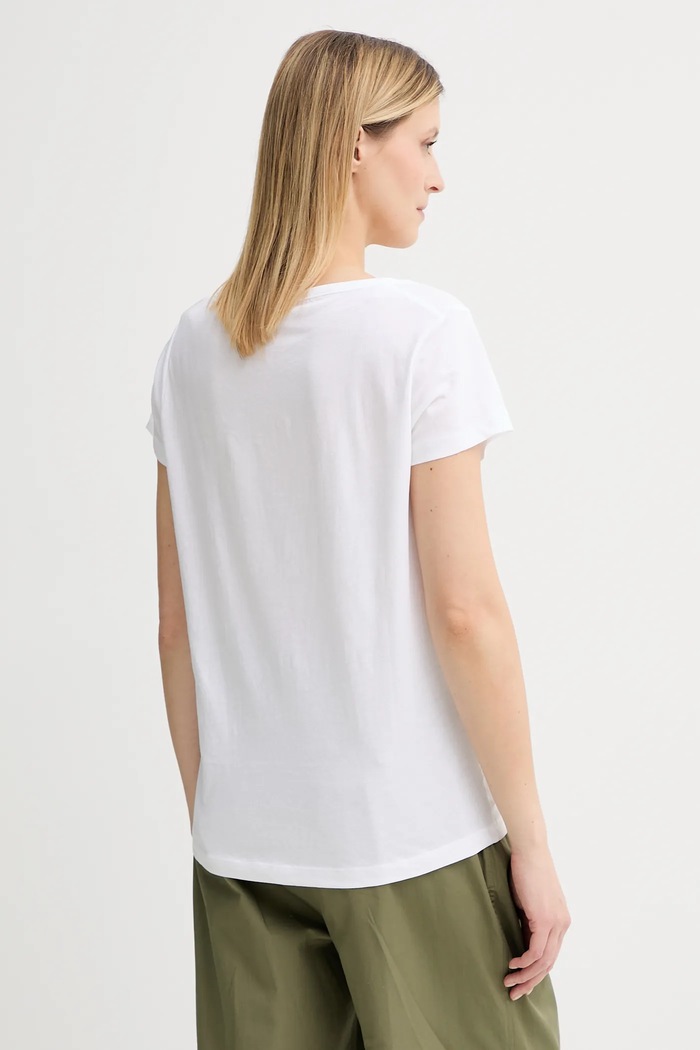 Îmbrăcăminte Marc O'Polo tricou din bumbac 506206751431 alb