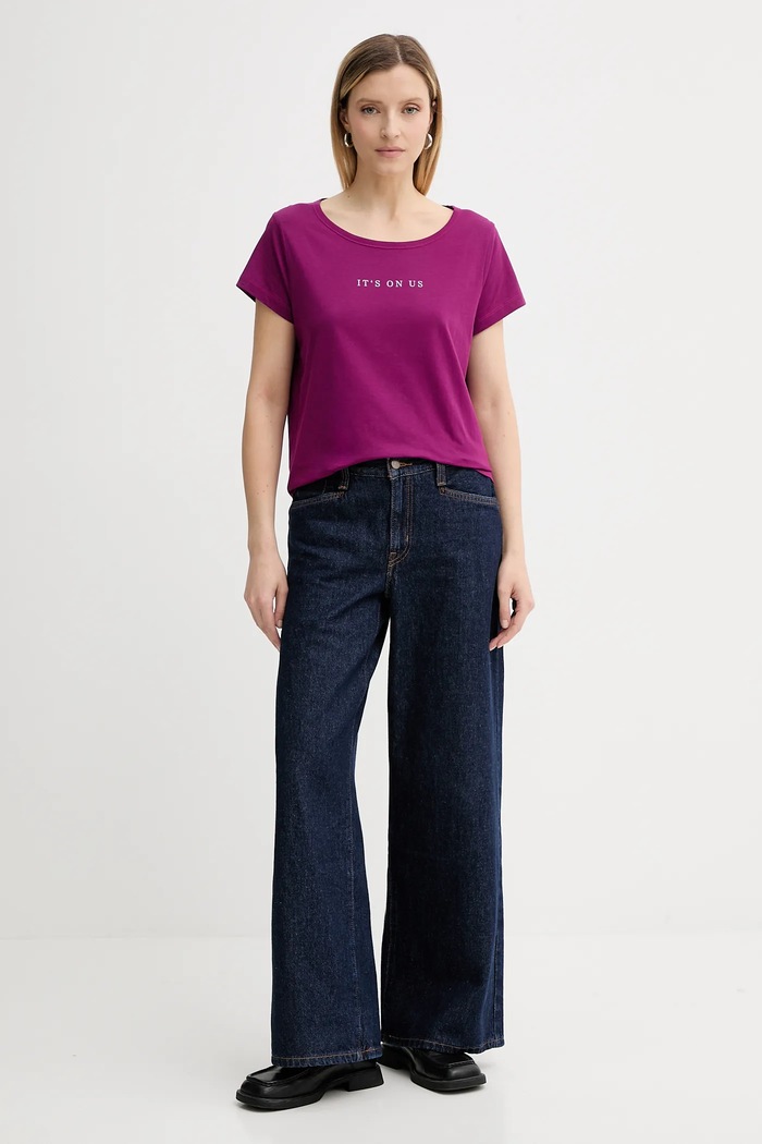 Marc O'Polo tricou din bumbac 506206751431 roz AW25