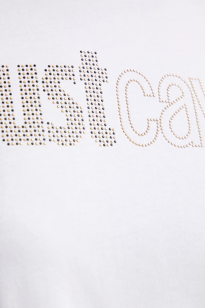 Just Cavalli tricou din bumbac 79PAHE23.CJ110 alb