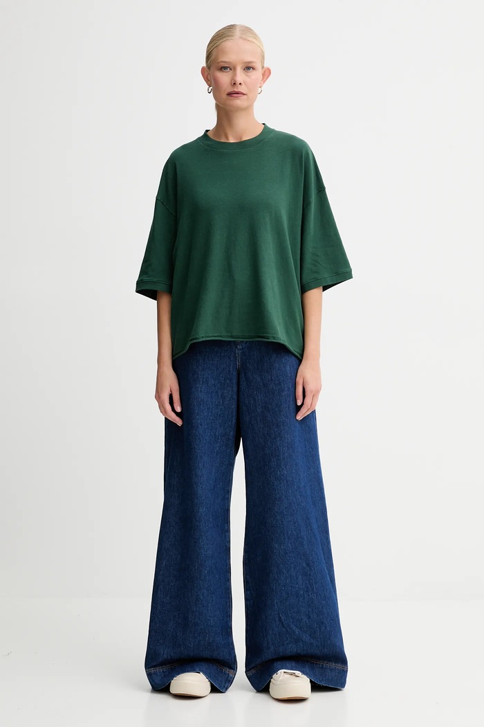 Majica kratkih rukava American Vintage UDA02A zelena AW25