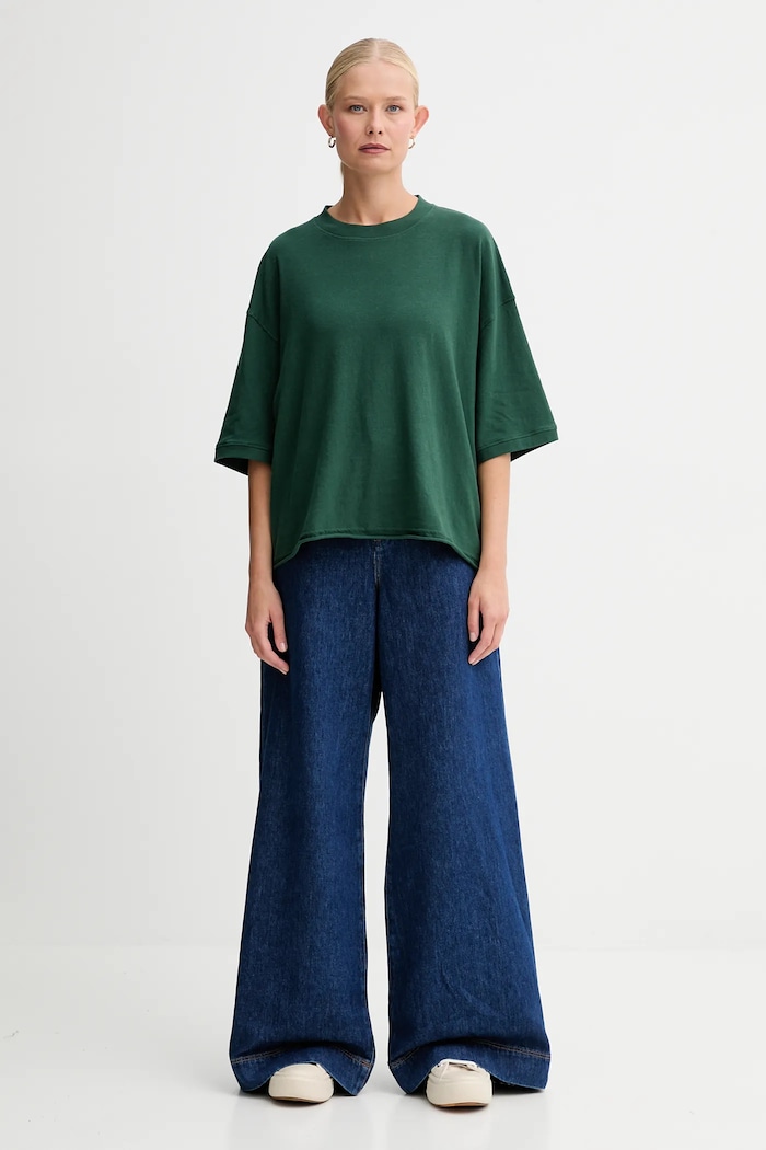 Majica kratkih rukava American Vintage UDA02A zelena AW25
