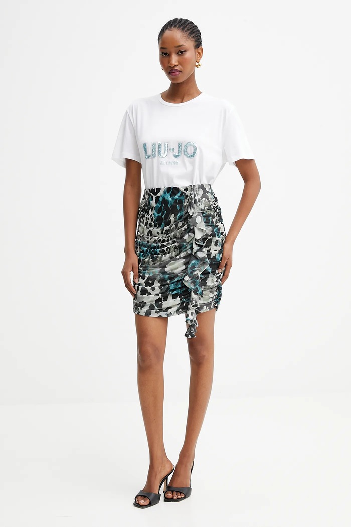 Liu Jo t-shirt bawełniany UF5260.JS923 biały AW25