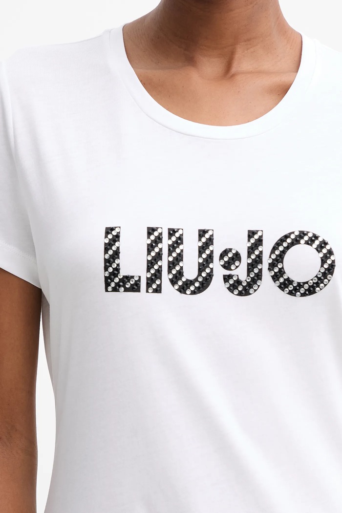Bavlnené tričko Liu Jo Liu Jo biela UF5266.JS904