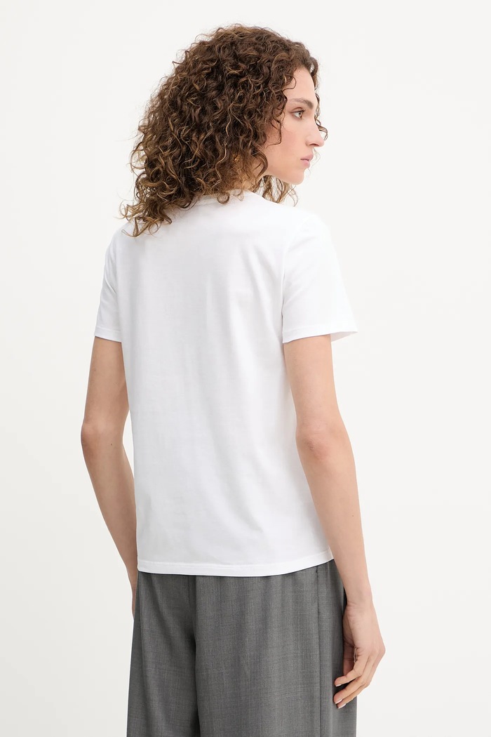 Oblečenie Bavlnené tričko ERMANNO Firenze 57TL010EE0 biela