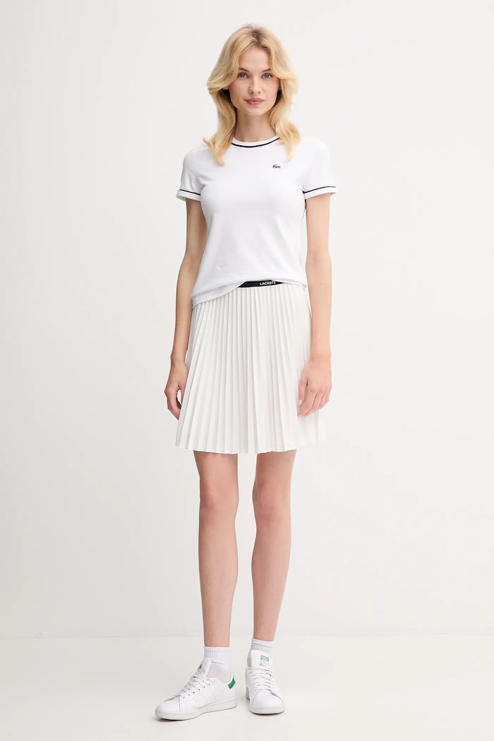 Lacoste tricou pentru femei, din bumbac TF5289 alb SS26