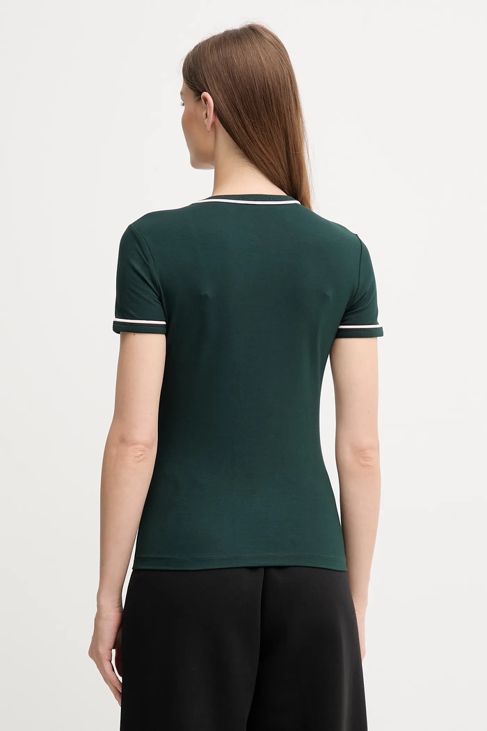 Îmbrăcăminte Lacoste Tricou pentru femei, din bumbac TF5289 verde