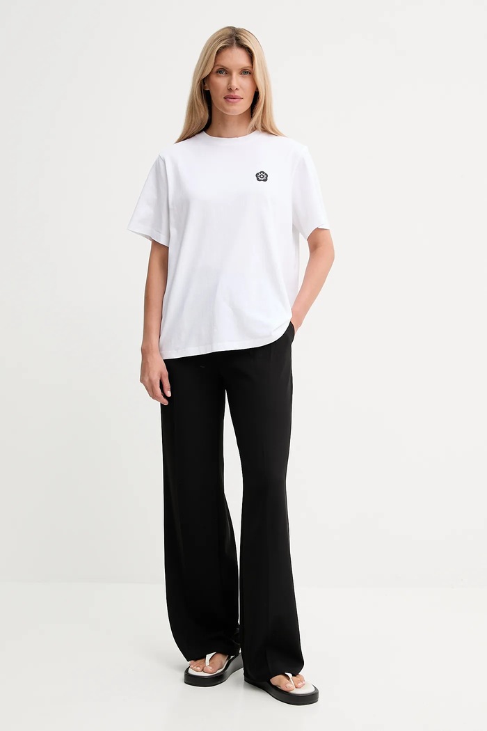 Kenzo tricou din bumbac FF52TS5524SO alb AW25