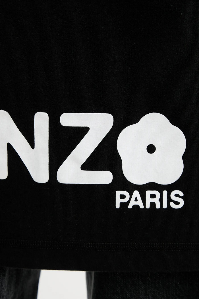 Βαμβακερό μπλουζάκι Kenzo FF52RO7914SG μαύρο