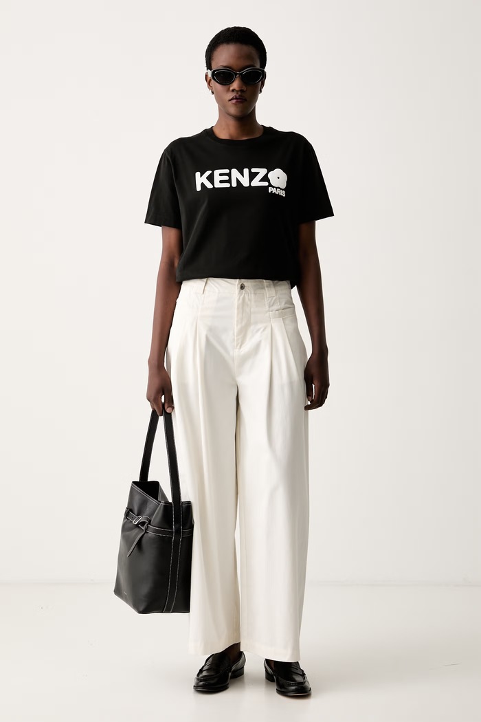 Kenzo T-shirt damski bawełniany FF52TS1574SO czarny AW26