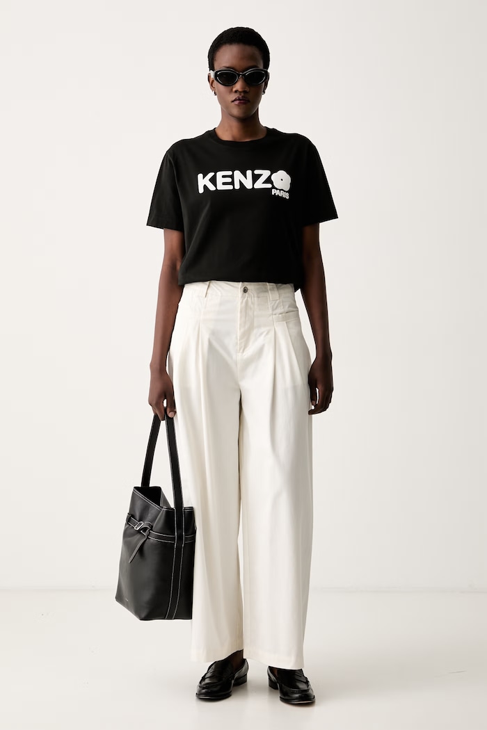 Kenzo T-shirt damski bawełniany FF52TS1574SO czarny AW26