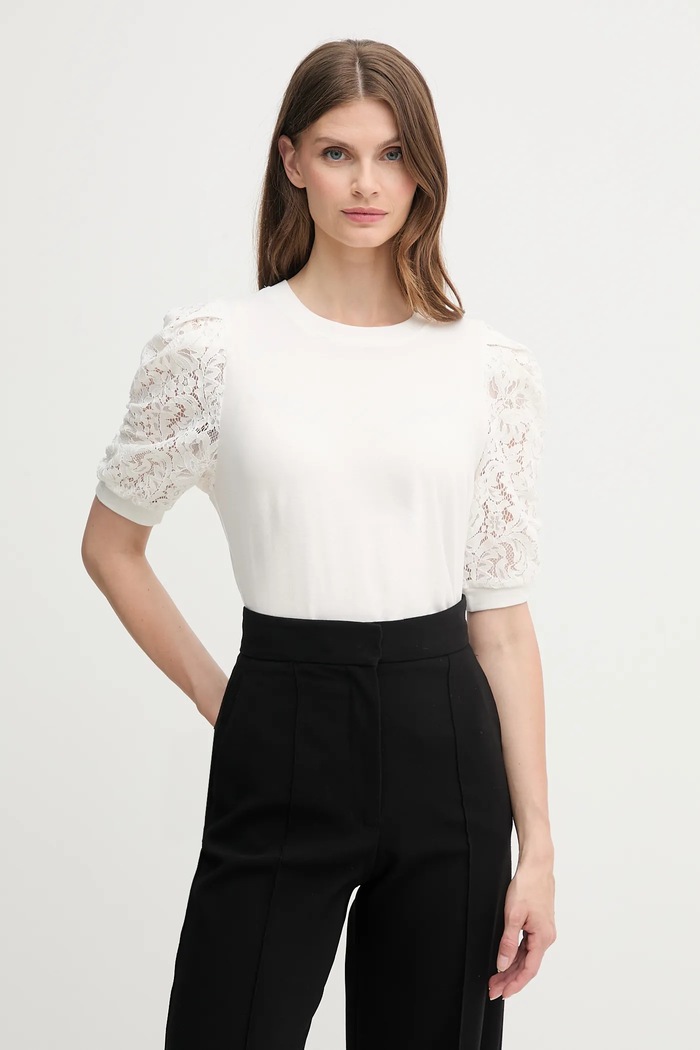 Tričko Dkny hladký béžová DJ5T1475
