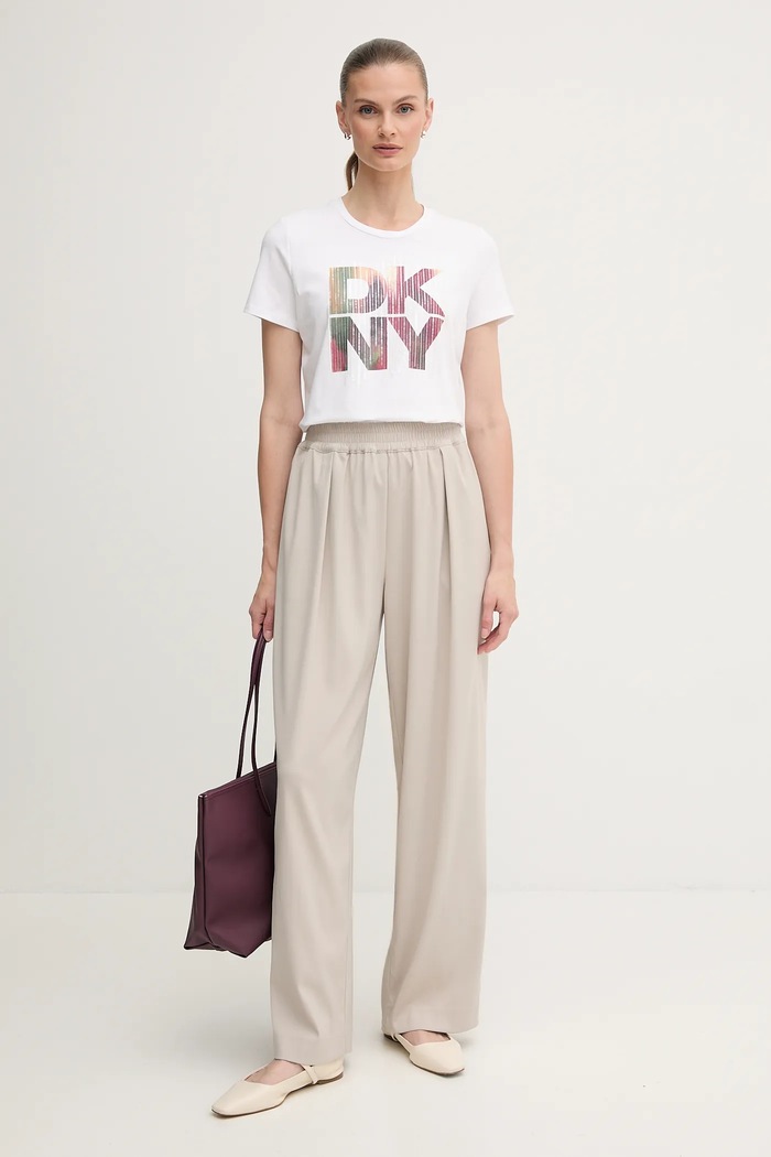 Dkny t-shirt P52H4WNA biały AW25