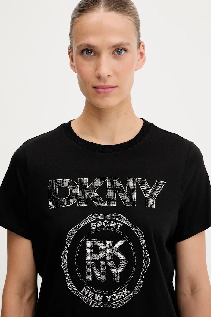 Bavlněné tričko Dkny černá DP5T1366