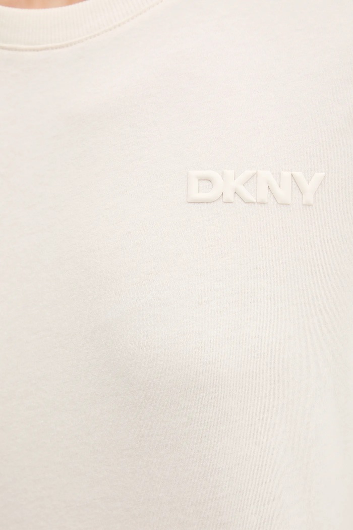 Bavlněné tričko Dkny DP5T1372 béžová