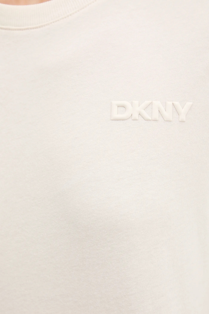 Bavlněné tričko Dkny DP5T1372 béžová